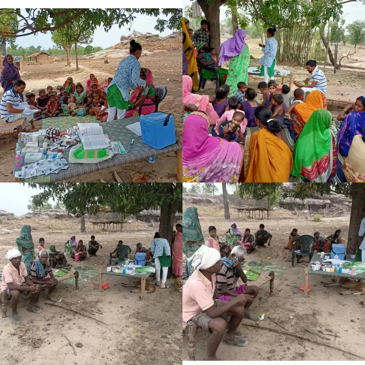 पण्डो बहुल गांवों में किया गया स्वास्थ्य शिविर का आयोजन