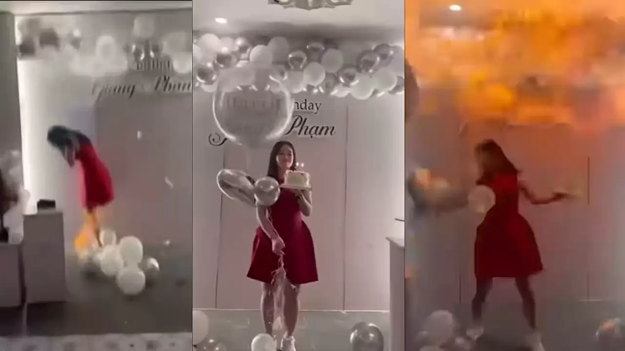 Baloon blast on birthday